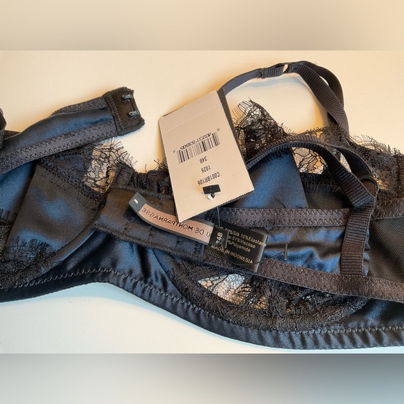 NWT Kiki de Montparnasse Lace Inset Balconette Bra - Picture 10 of 12